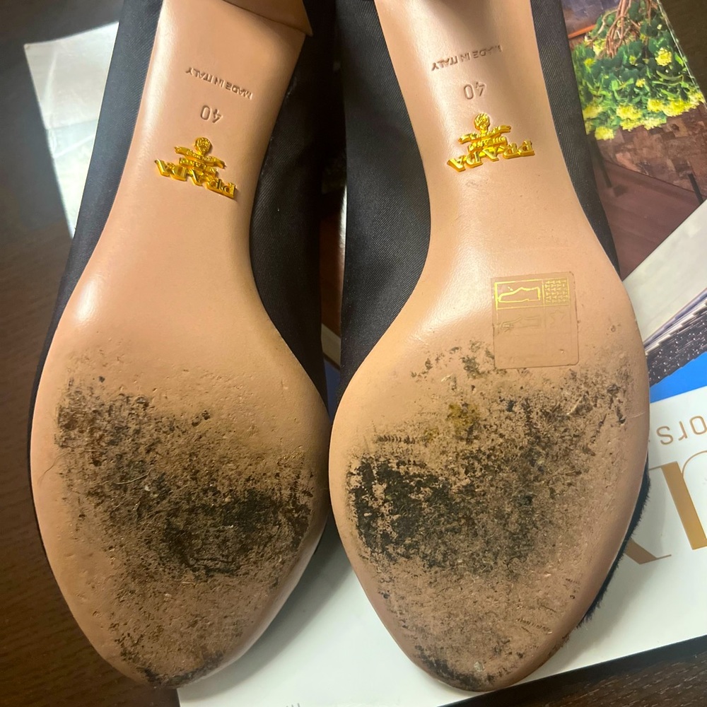 PRADA SILK PEEP TOE PUMPS ULTRA COUTURE